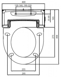 Elektronický bidet Blooming NB-R770 rozměry