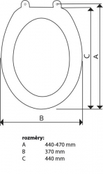 Sedátko Wc MDF Palma HY-S351 exotické rozměry