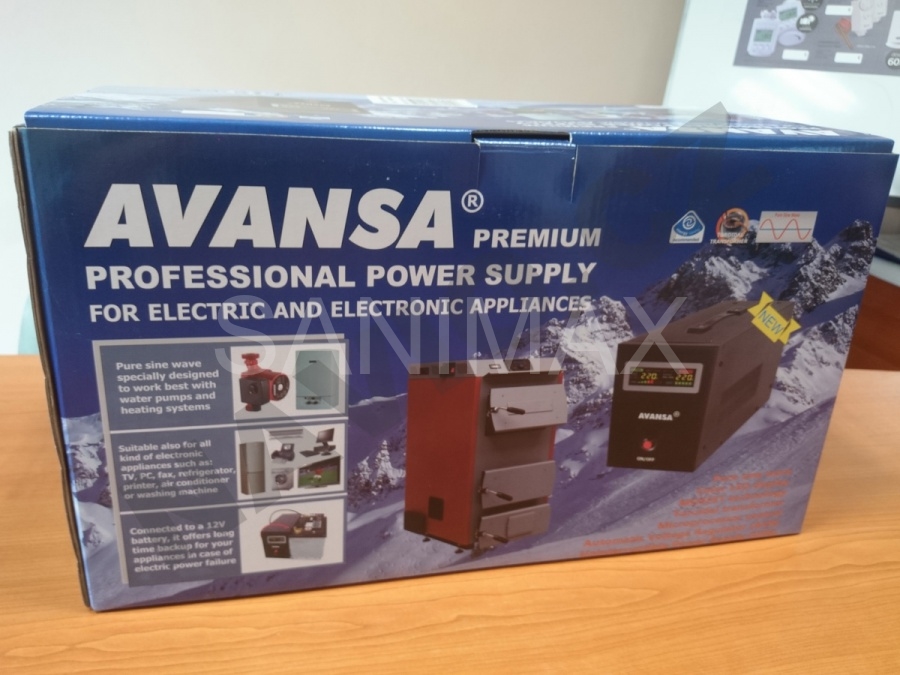 Záložný zdroj pro oběhové čerpadlo Avansa 500 W balení